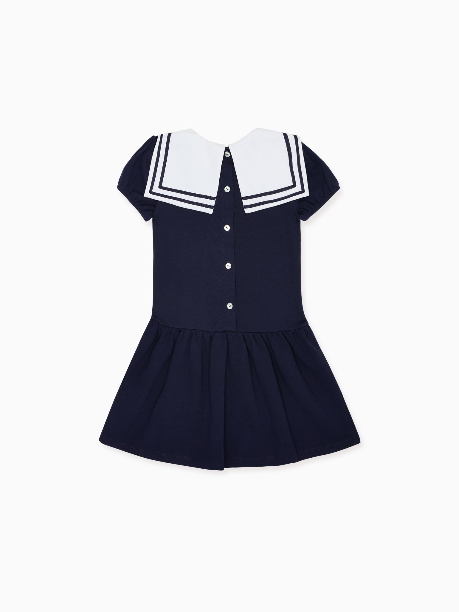 Navy Crisanta Girl Nautical Drop Waist Dress