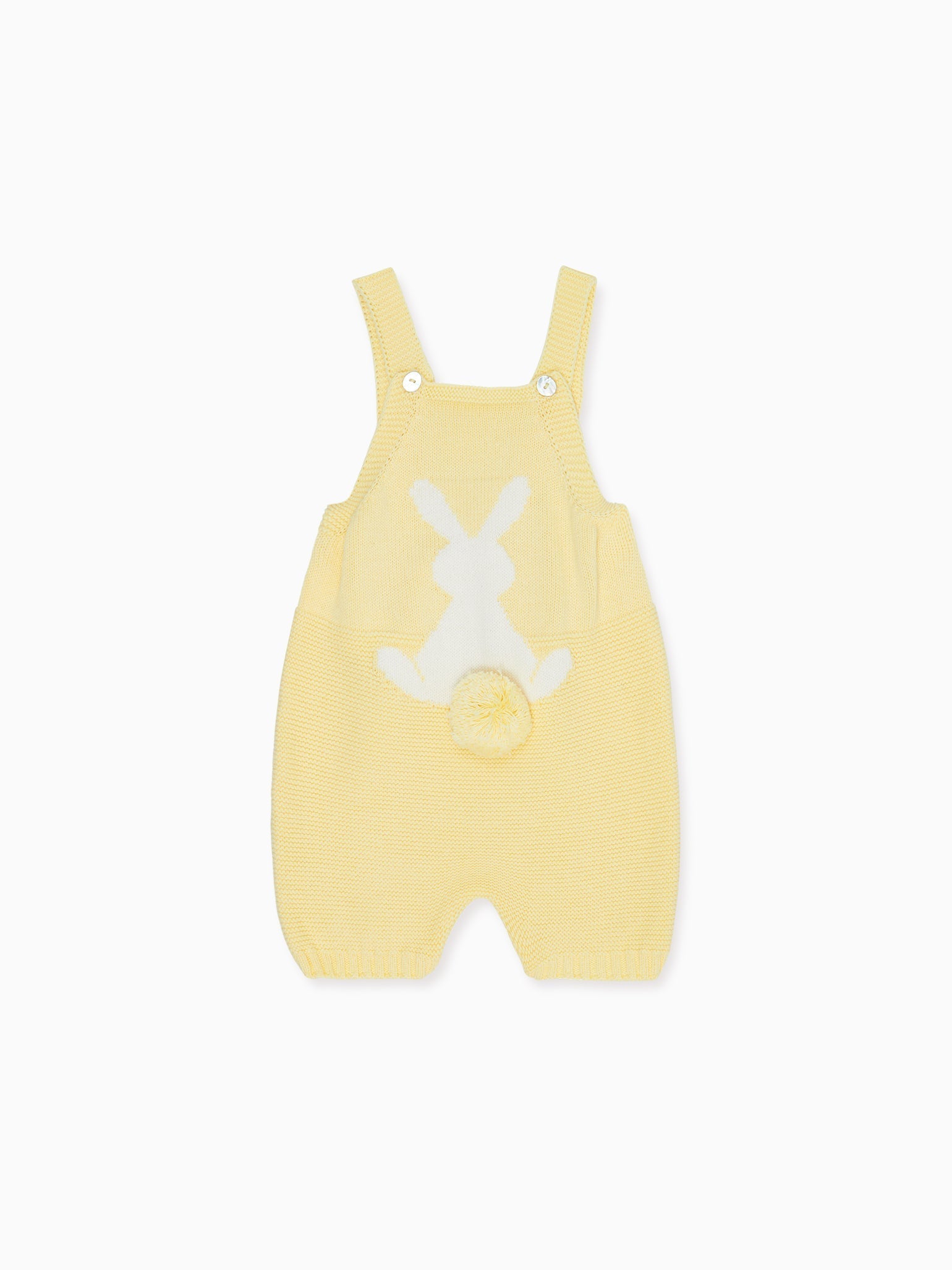 Vanilla Crispa Cotton Bunny Baby Knitted Dungarees