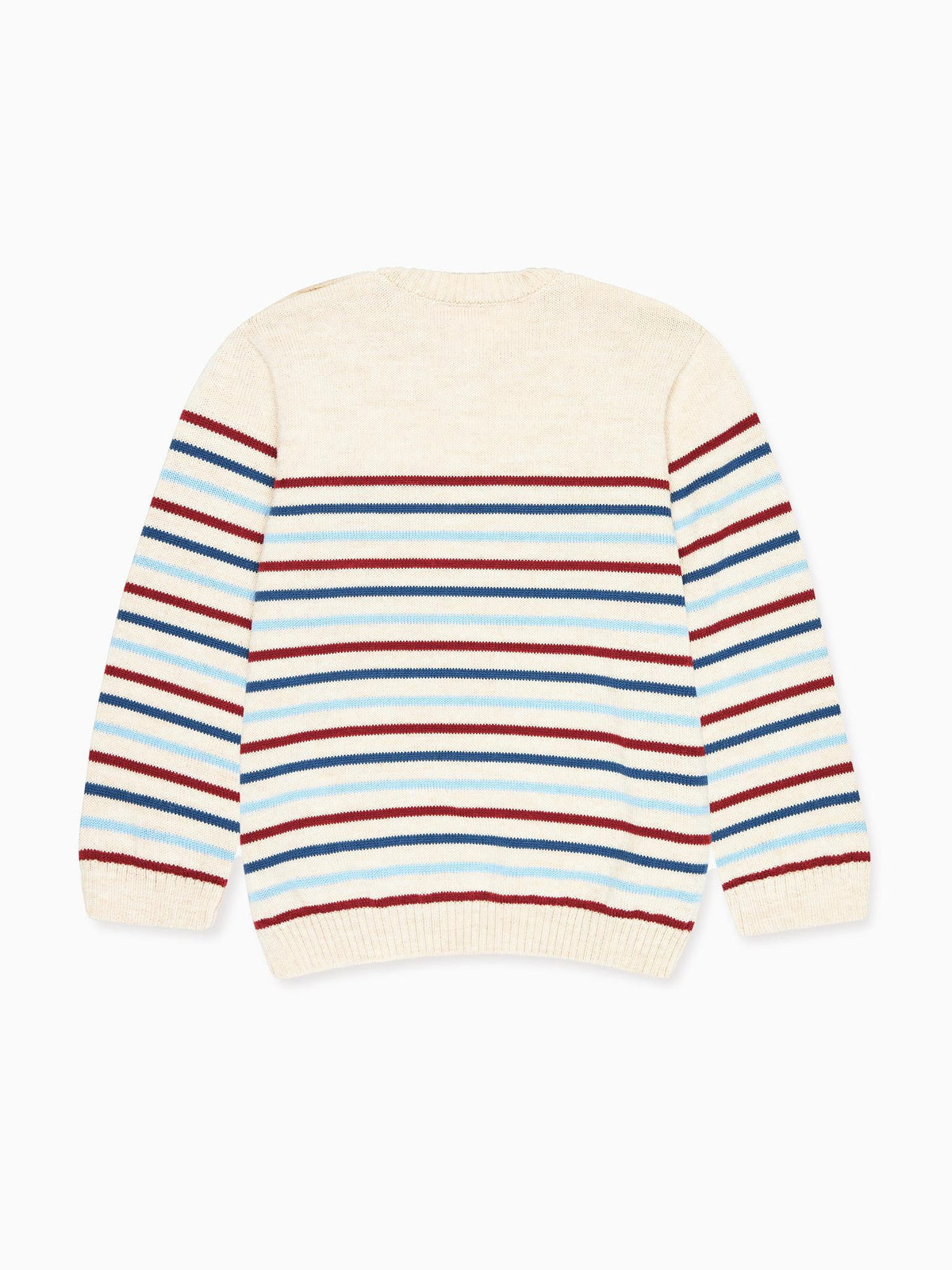 Oatmeal Stripe Curro Merino Boy Jumper