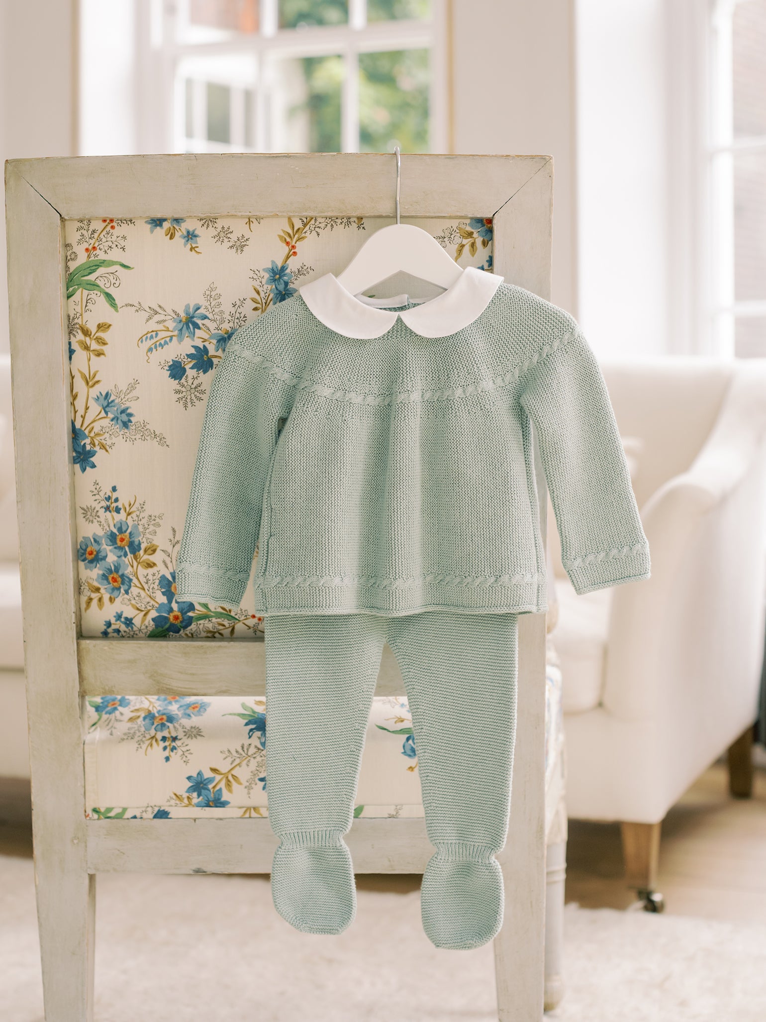 Sage Dali Cotton Baby Knitted Set