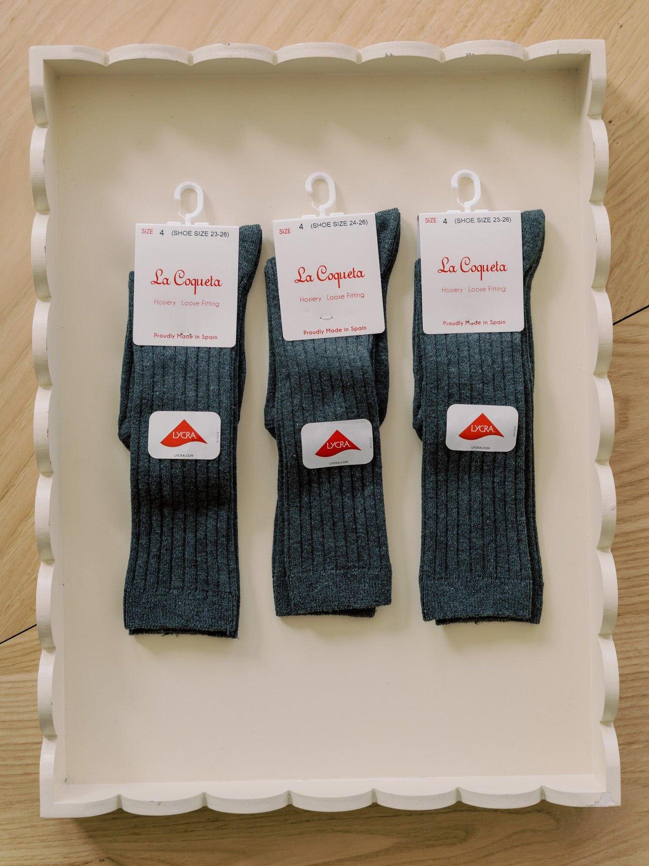 Dark Grey Melange Ribbed Knee High Kids Socks Set