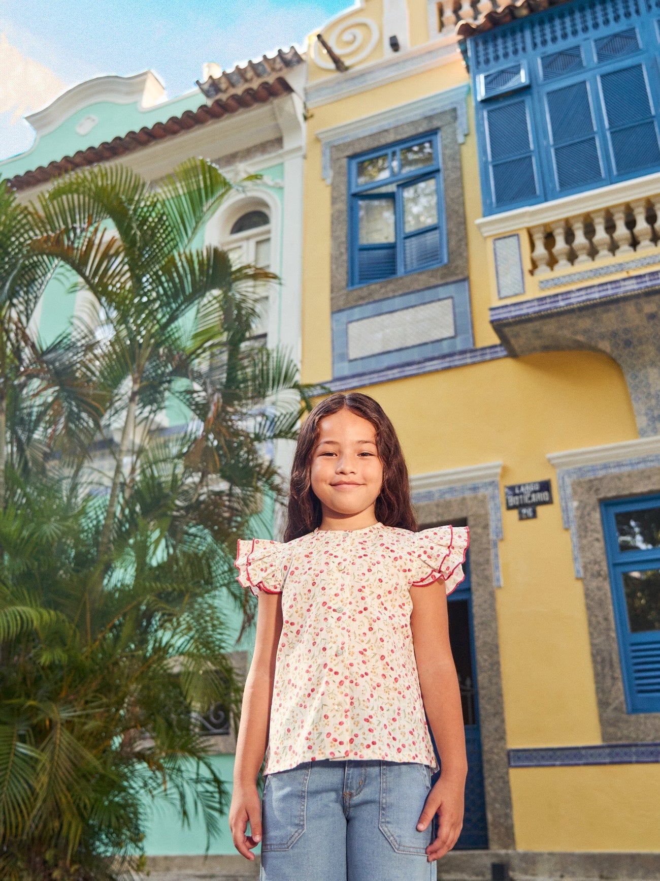 Cherry Floral Dayna Girl Shirt