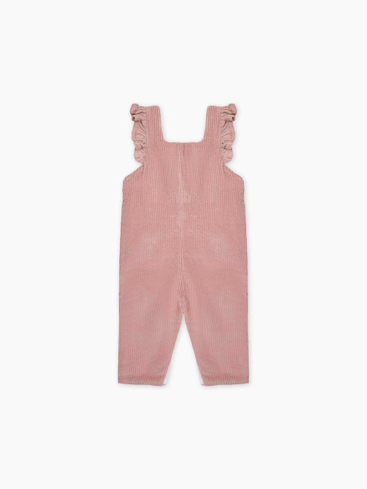 Dusty Pink Delphina Corduroy Baby Girl Dungarees