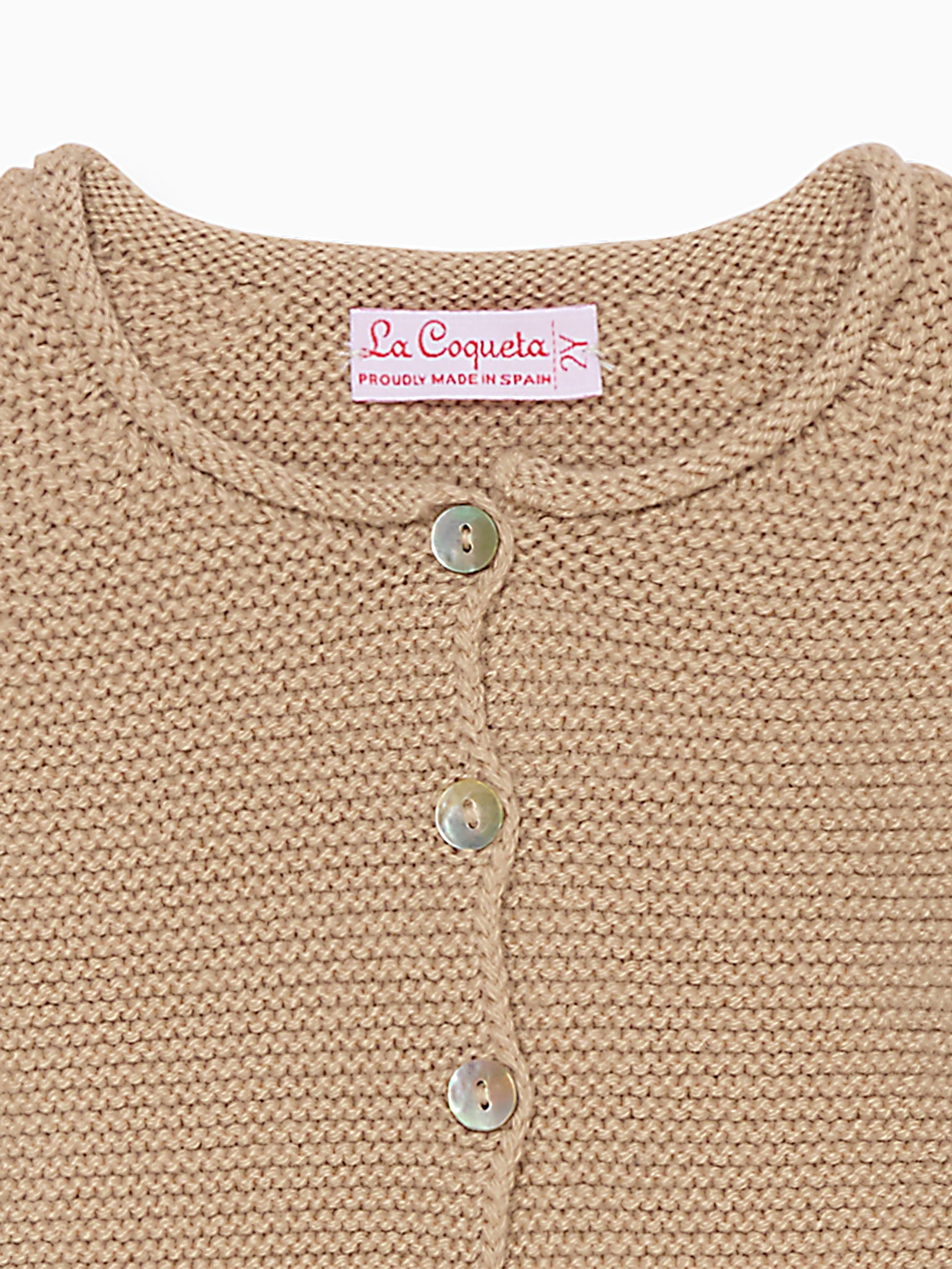 Camel Denia Merino Baby Cardigan