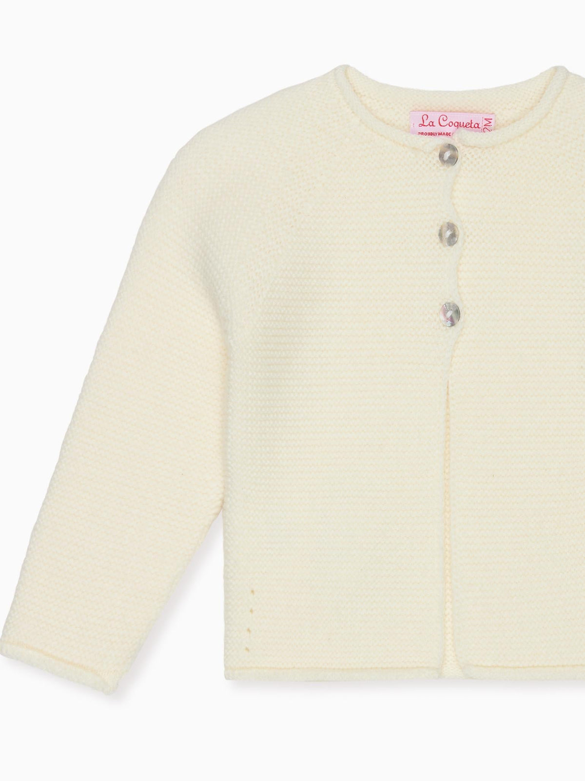 Ivory Denia Merino Baby Cardigan