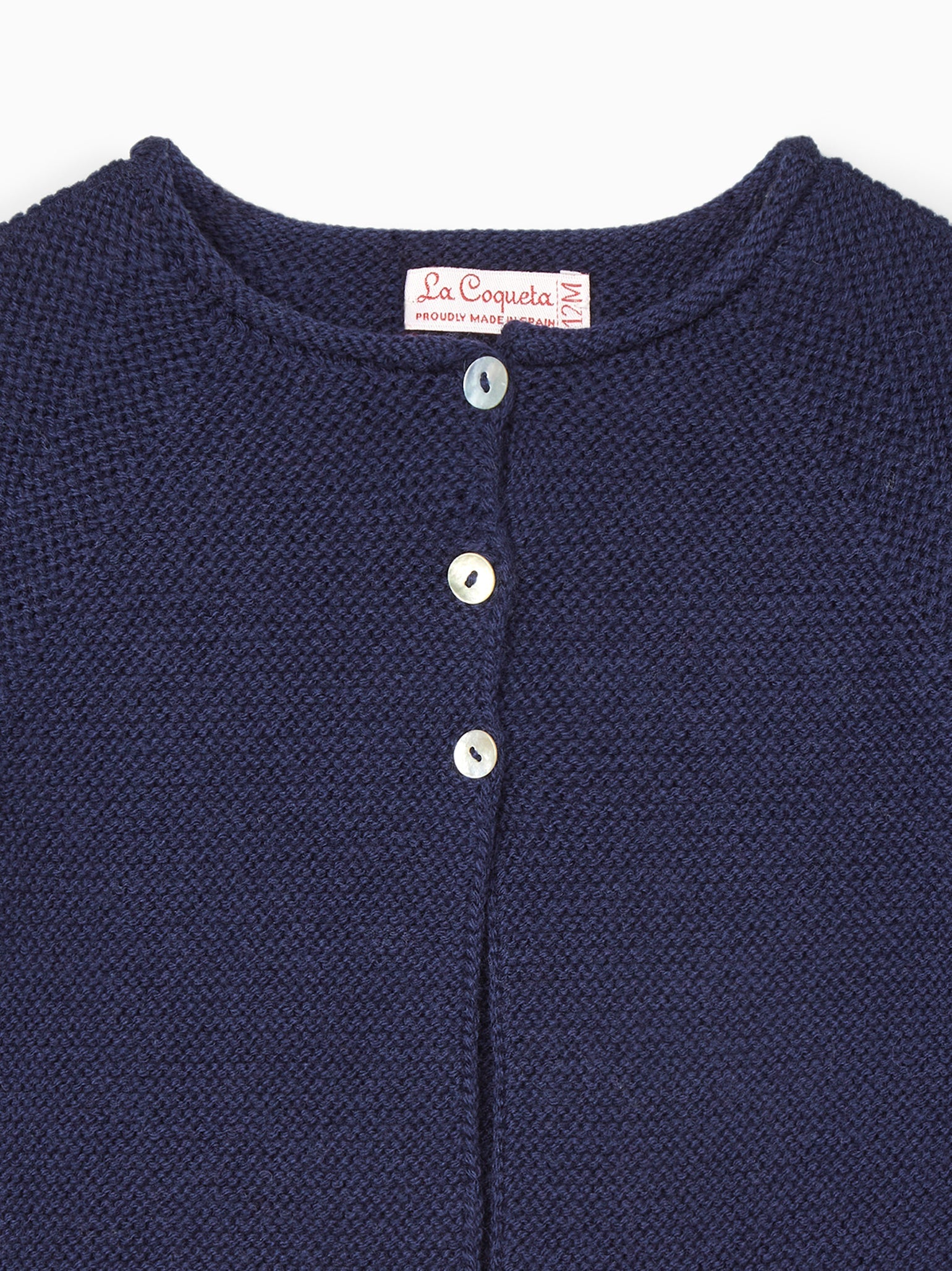 Navy Denia Merino Baby Cardigan