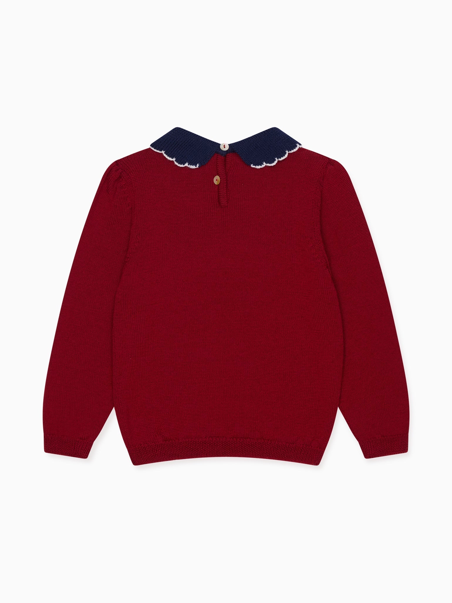 Burgundy Diana Merino Girl Jumper