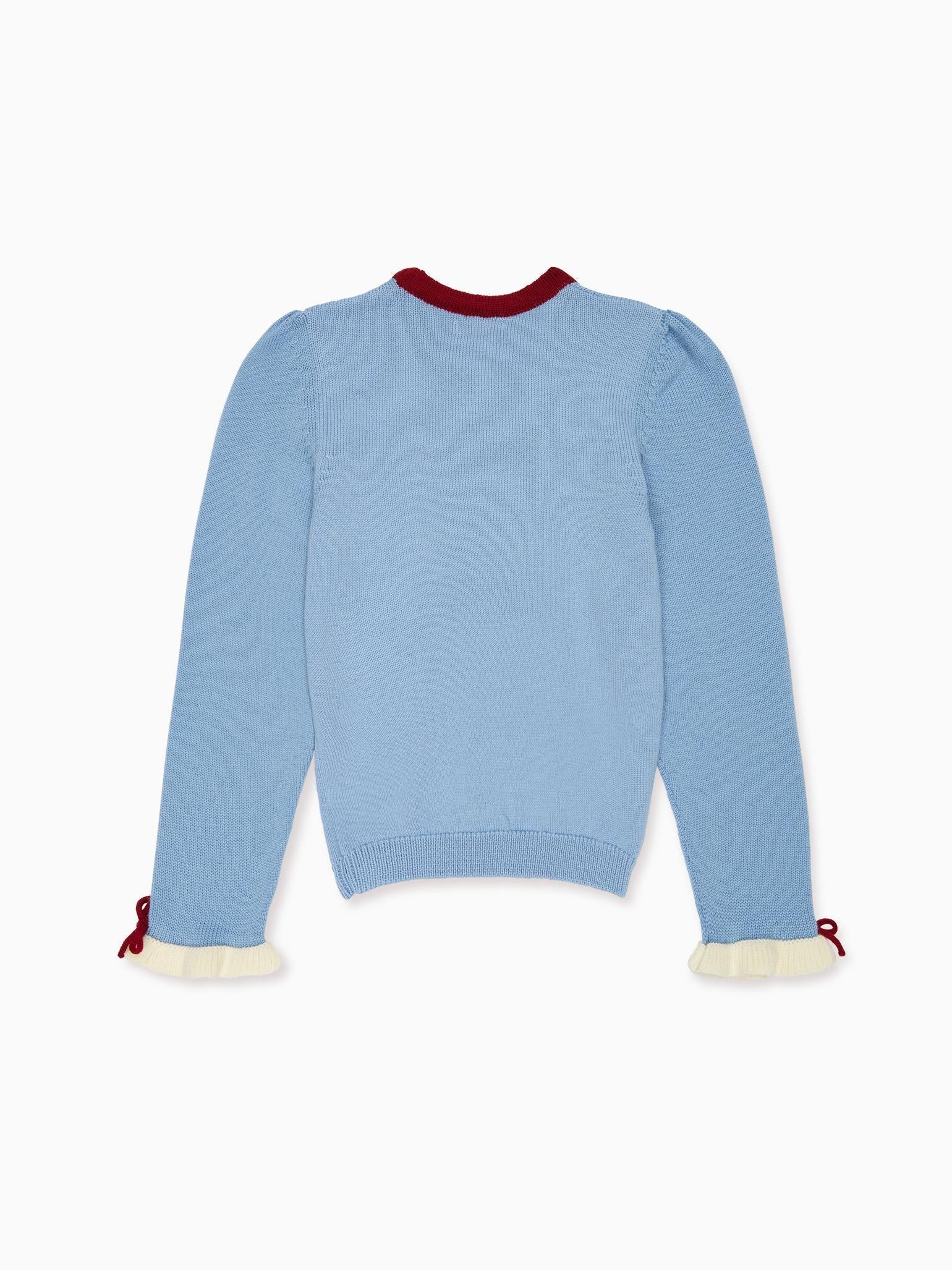 Dusty Blue Dolfito Merino Girl Jumper