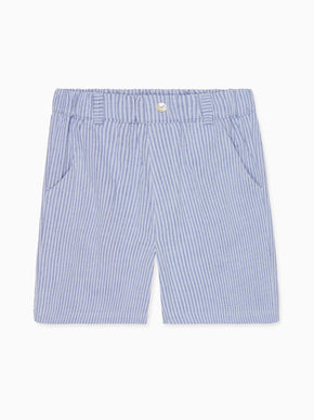 Dark Blue Stripe Donaldo Baby Shorts