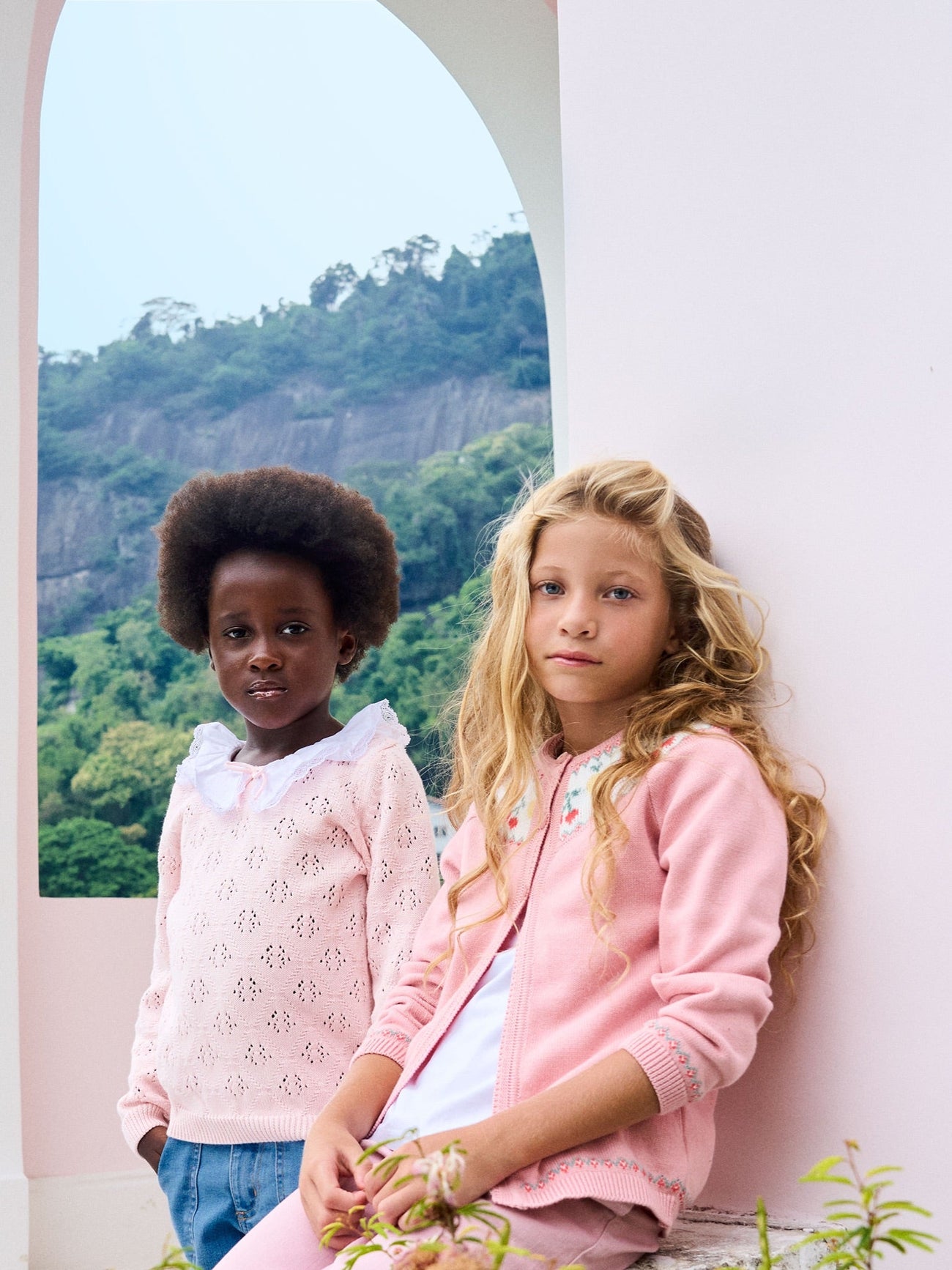 Light Pink Duena Cotton Girl Jumper