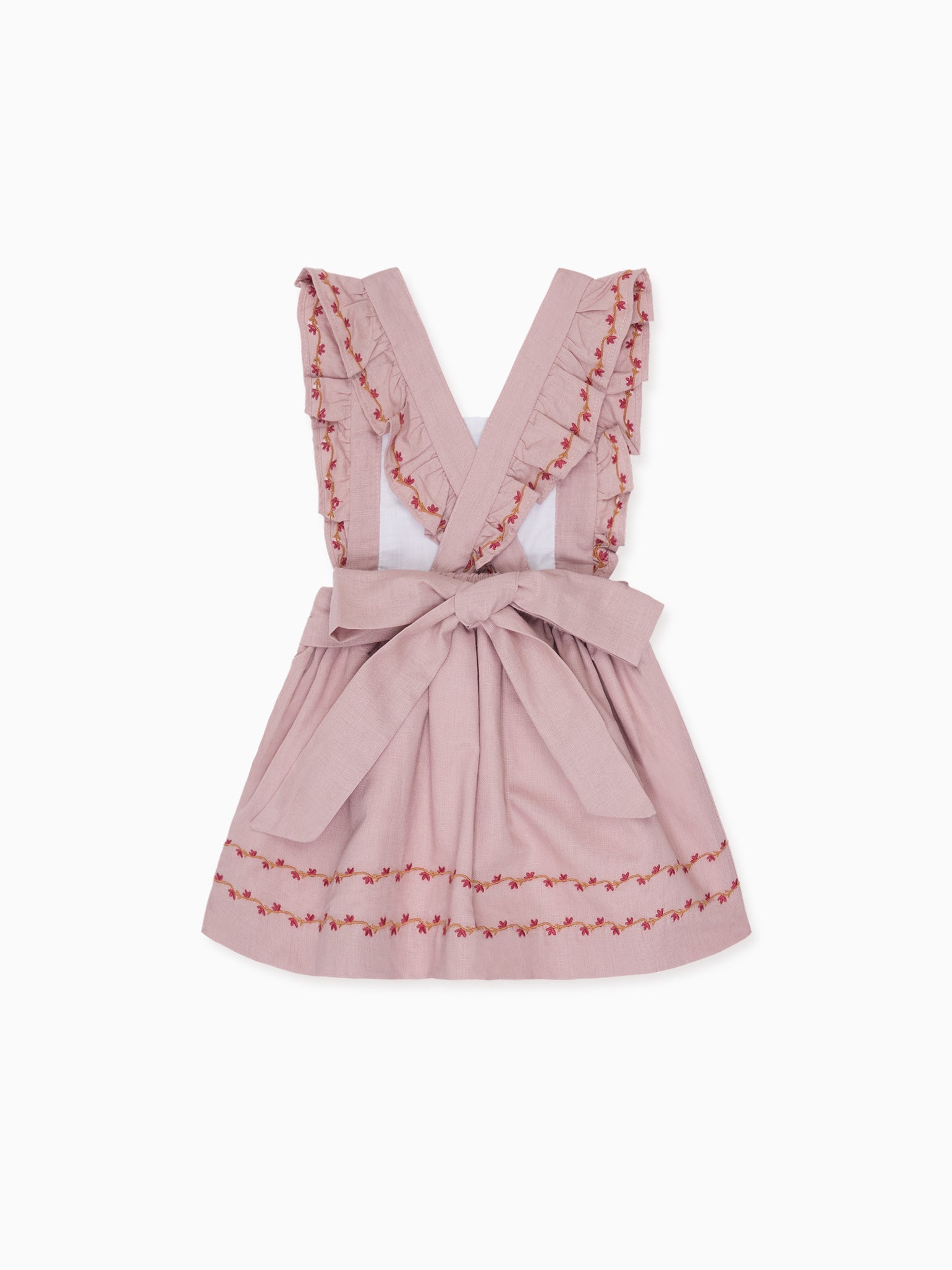 Dusty Pink Hebe Girl Pinafore Skirt