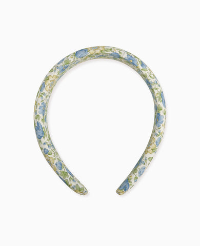 Green Floral Girl Wide Headband