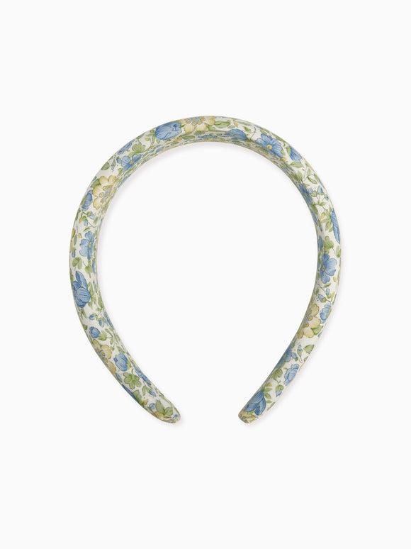 Green Floral Girl Wide Headband