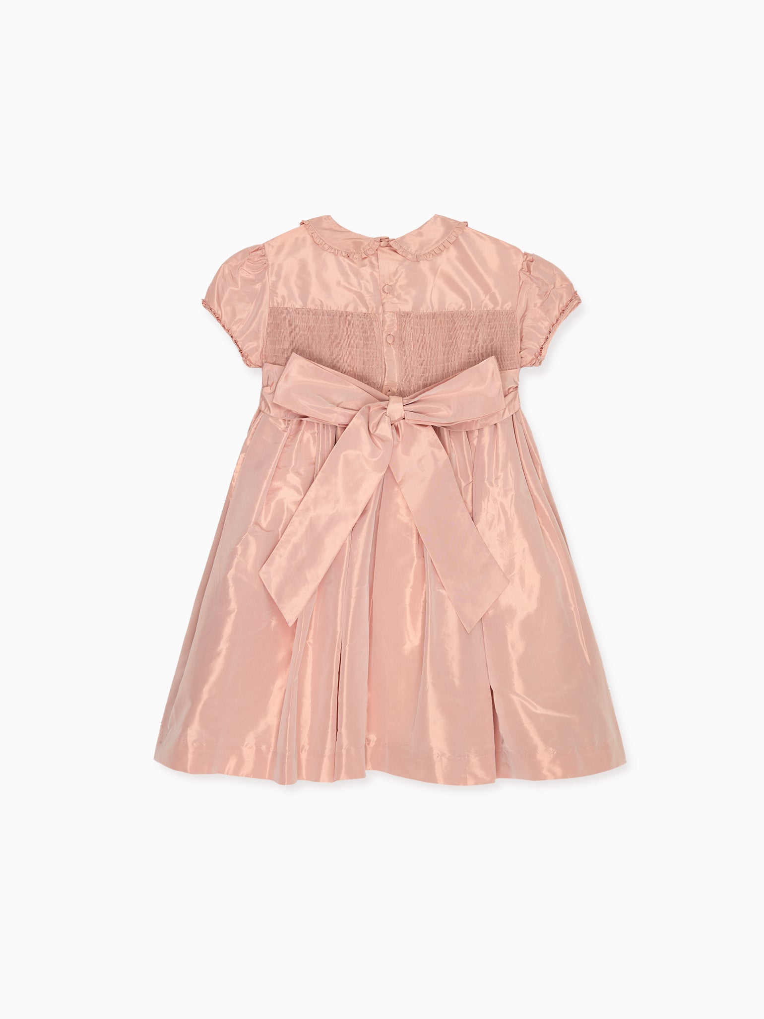 Blush Eleanor Silk Ceremony Girl Hand-Smocked Dress