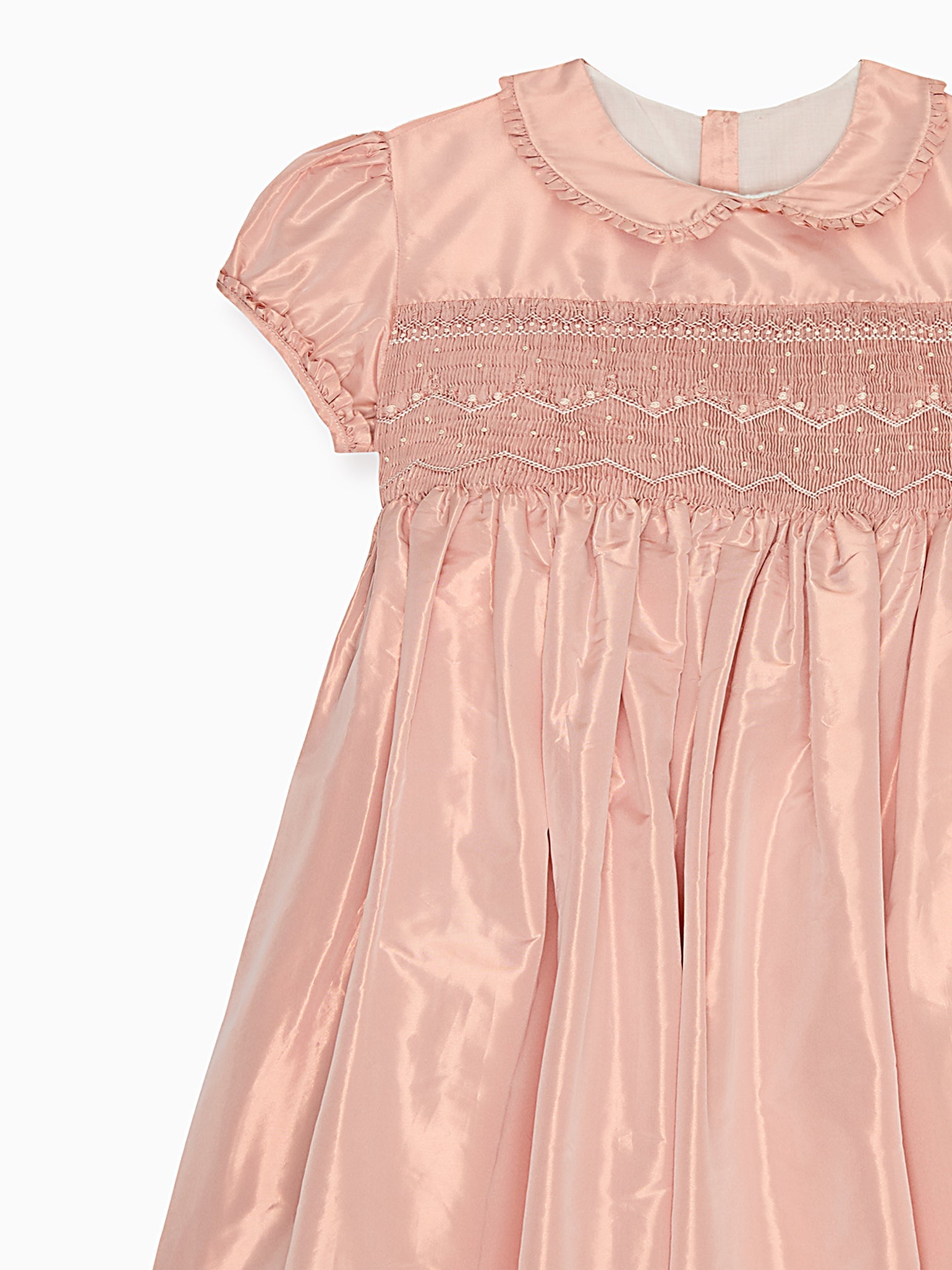 Blush Eleanor Silk Ceremony Girl Hand-Smocked Dress