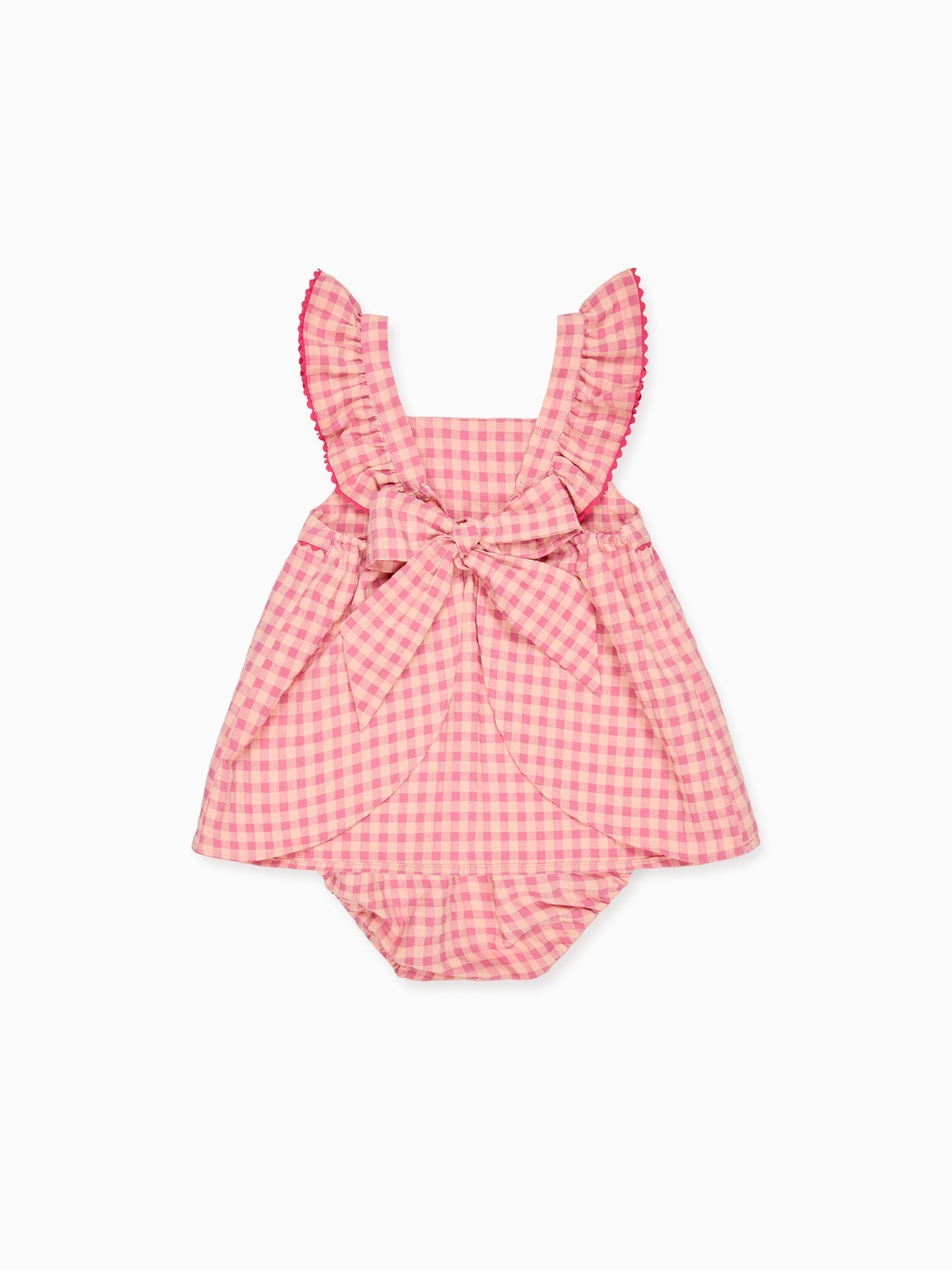 Pink Gingham Elicia Baby Girl Summer Set