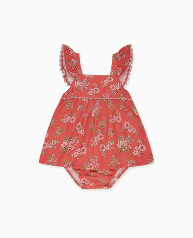 Red Floral Elicia Baby Summer Set