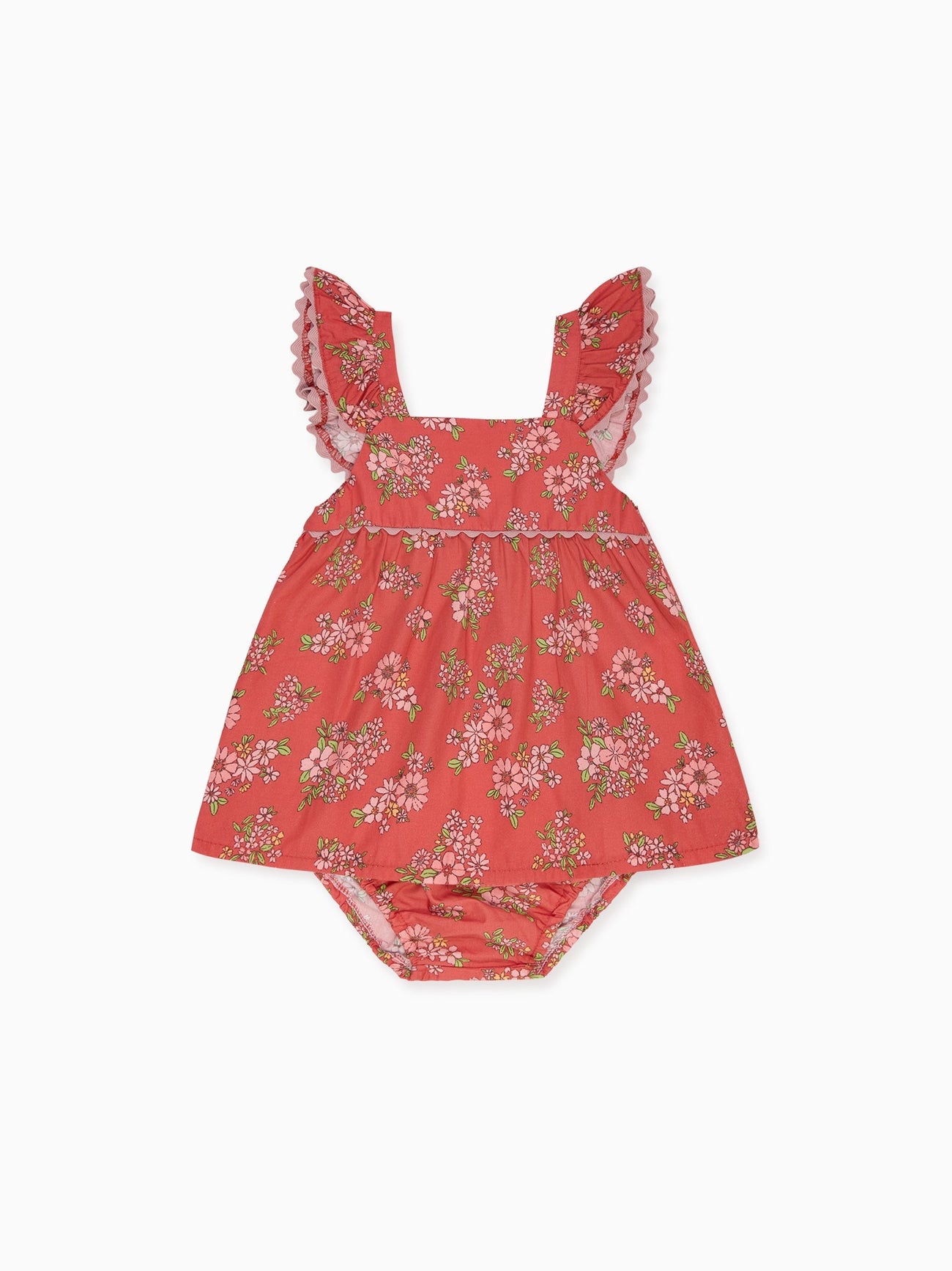 Red Floral Elicia Baby Summer Set