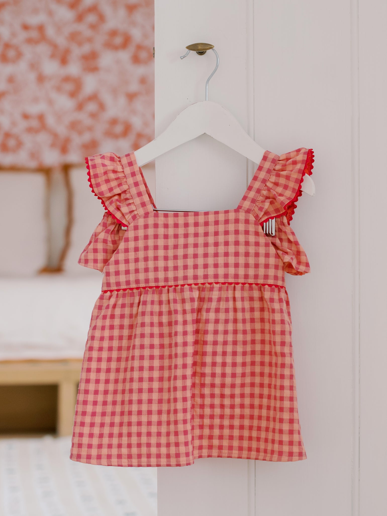 Pink Gingham Elicia Baby Girl Summer Set