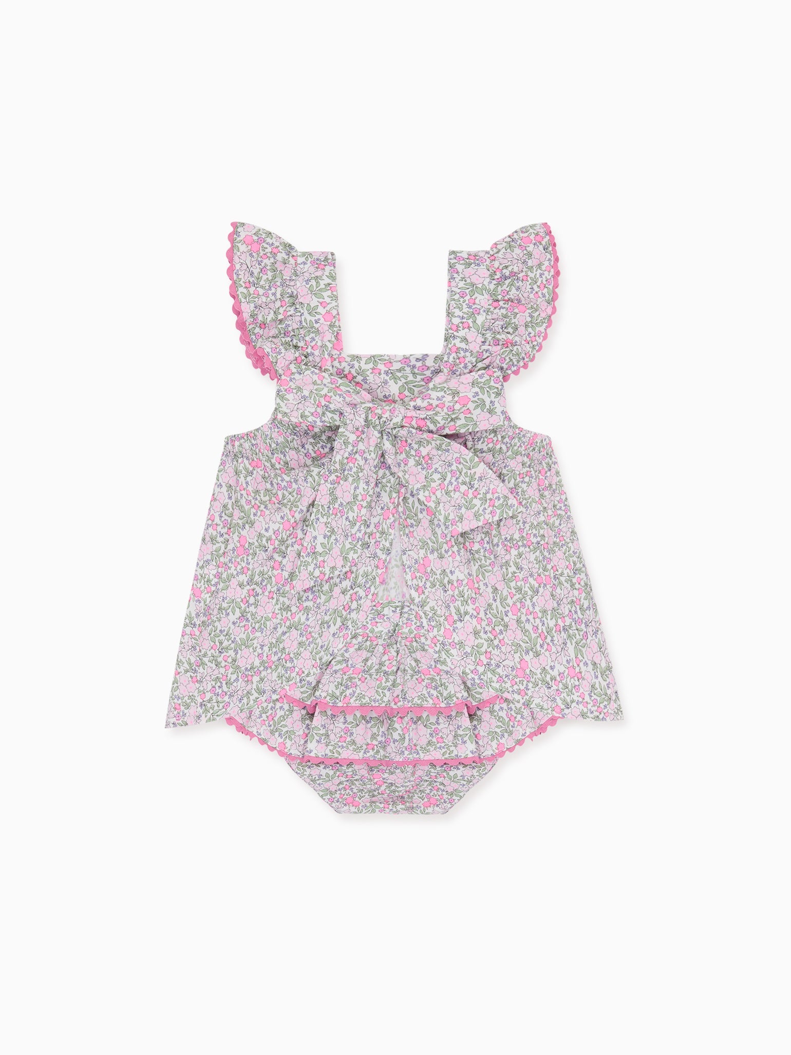 Fuchsia Floral Elicia Baby Girl Summer Set