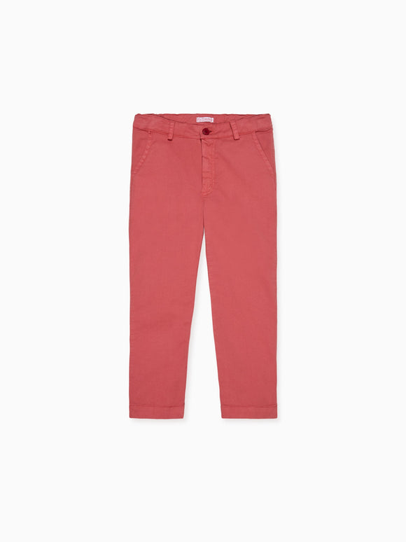 Red Elio Boy Chinos