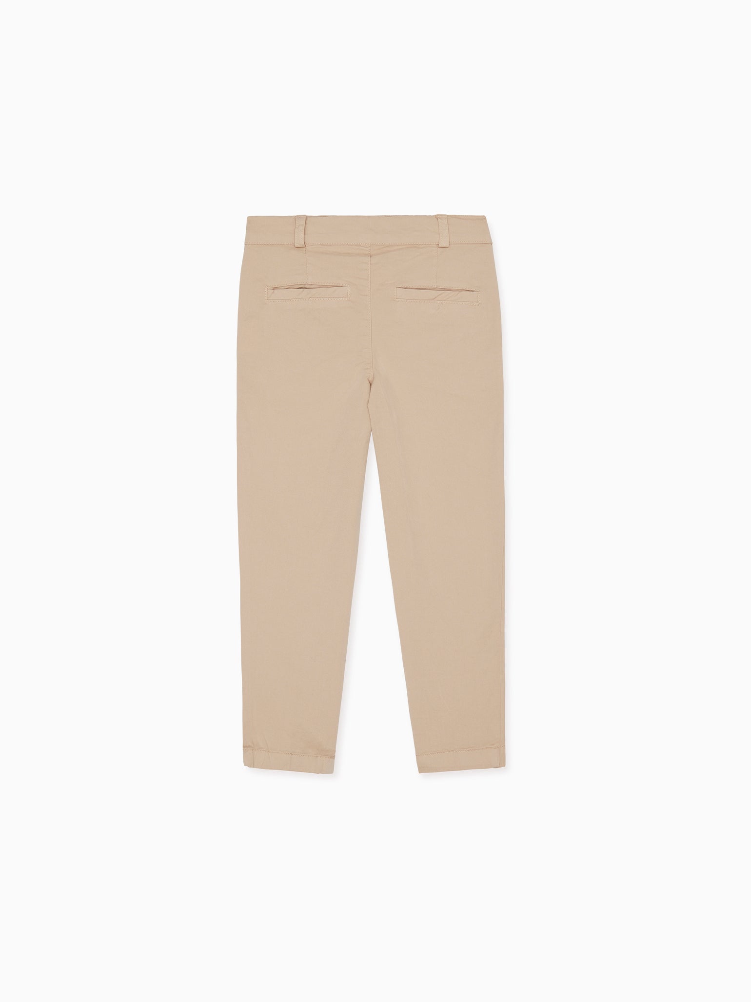 Beige Elio Boy Cotton Chinos