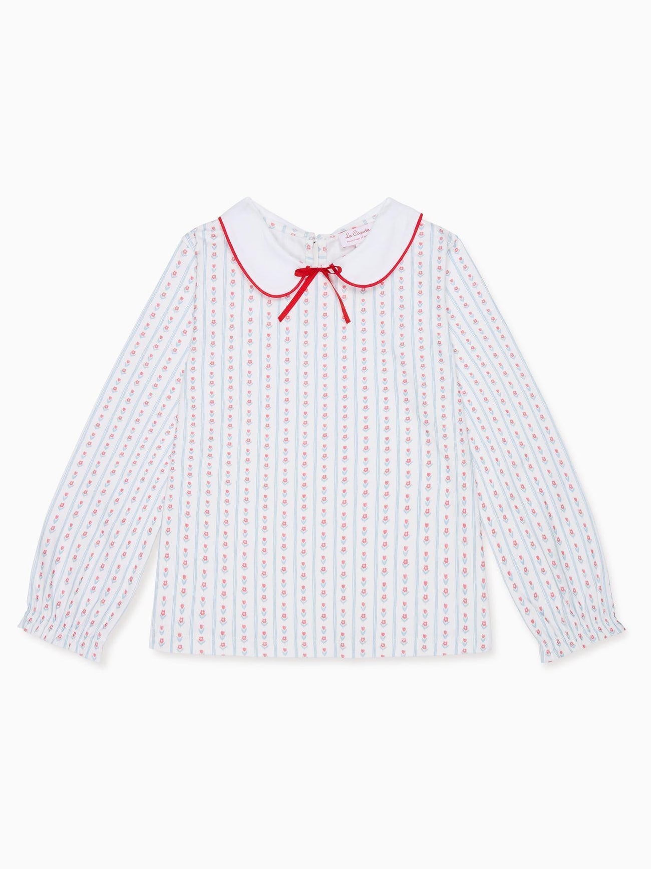 Blue Stripe Elisia Long Sleeve Girl Top