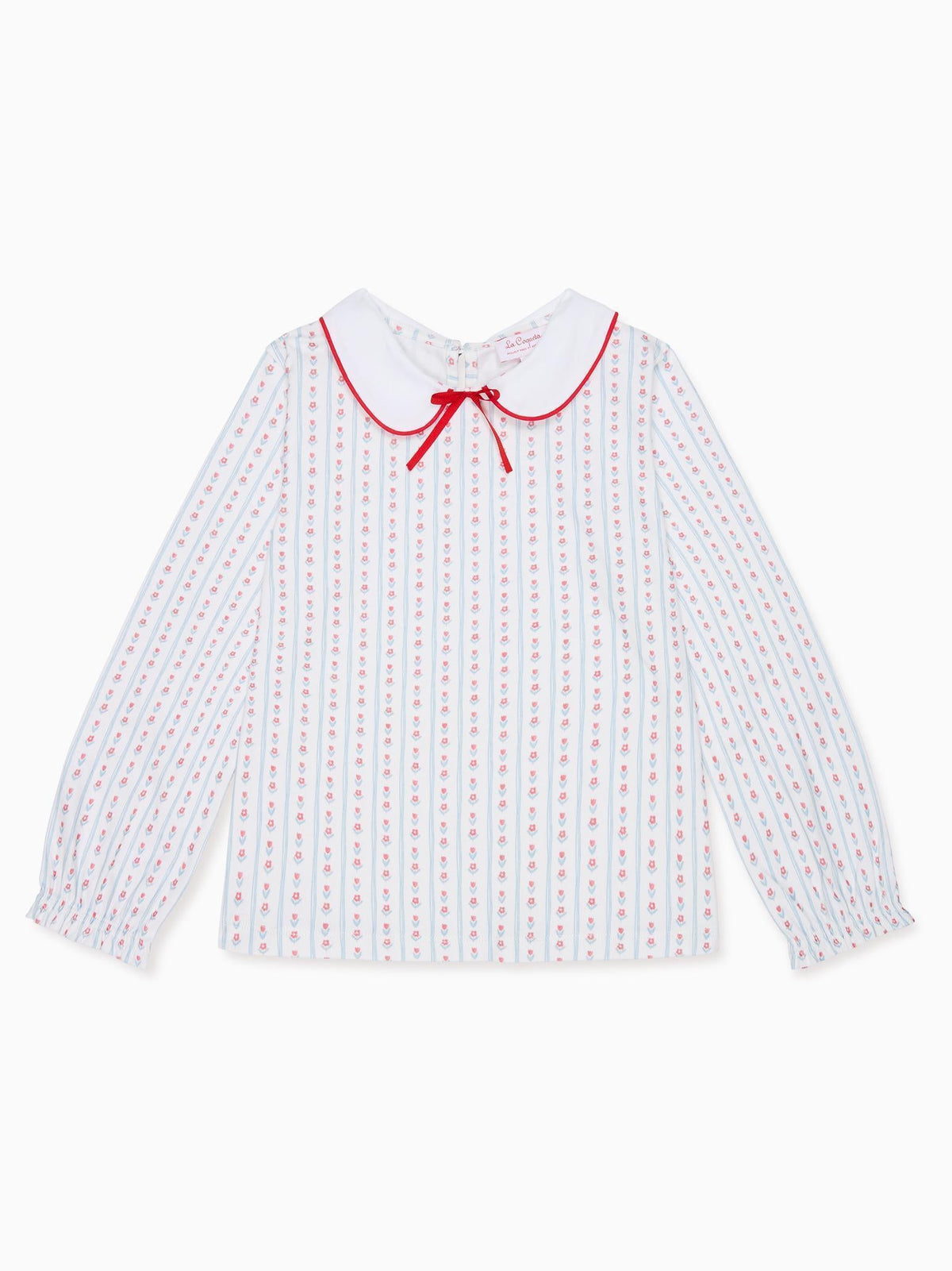 Blue Stripe Elisia Long Sleeve Girl Top