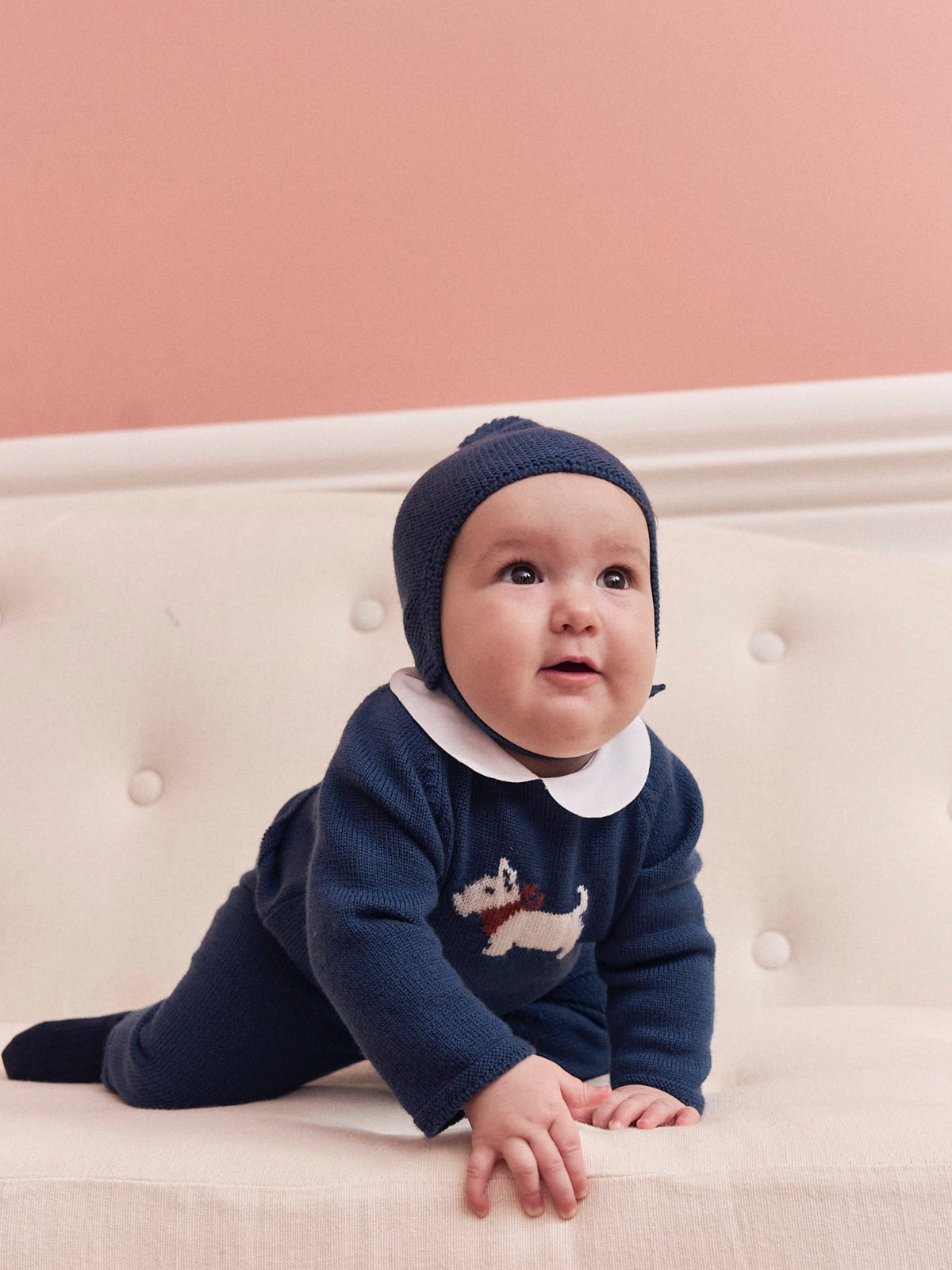 Petrol Blue Ellis Merino Baby Knitted Gift Box Set