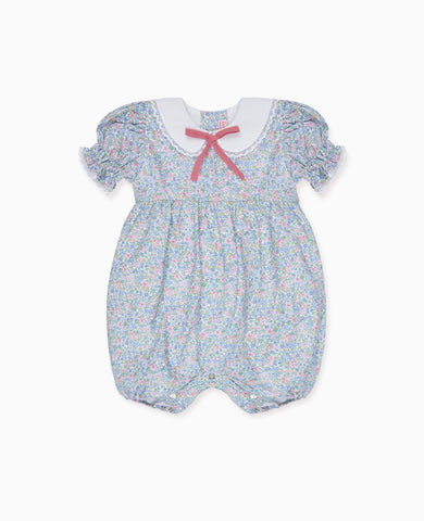 Light Blue Floral Eloisa Baby Girl Romper