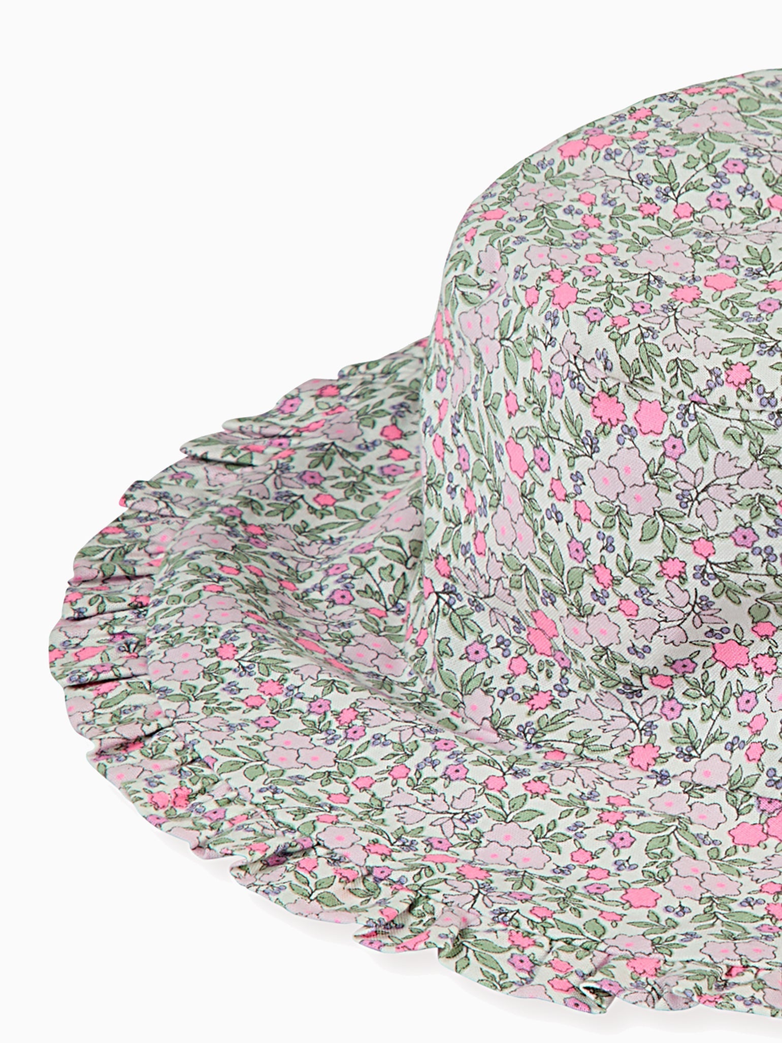 Fuchsia Floral Emilia Cotton Girl Hat