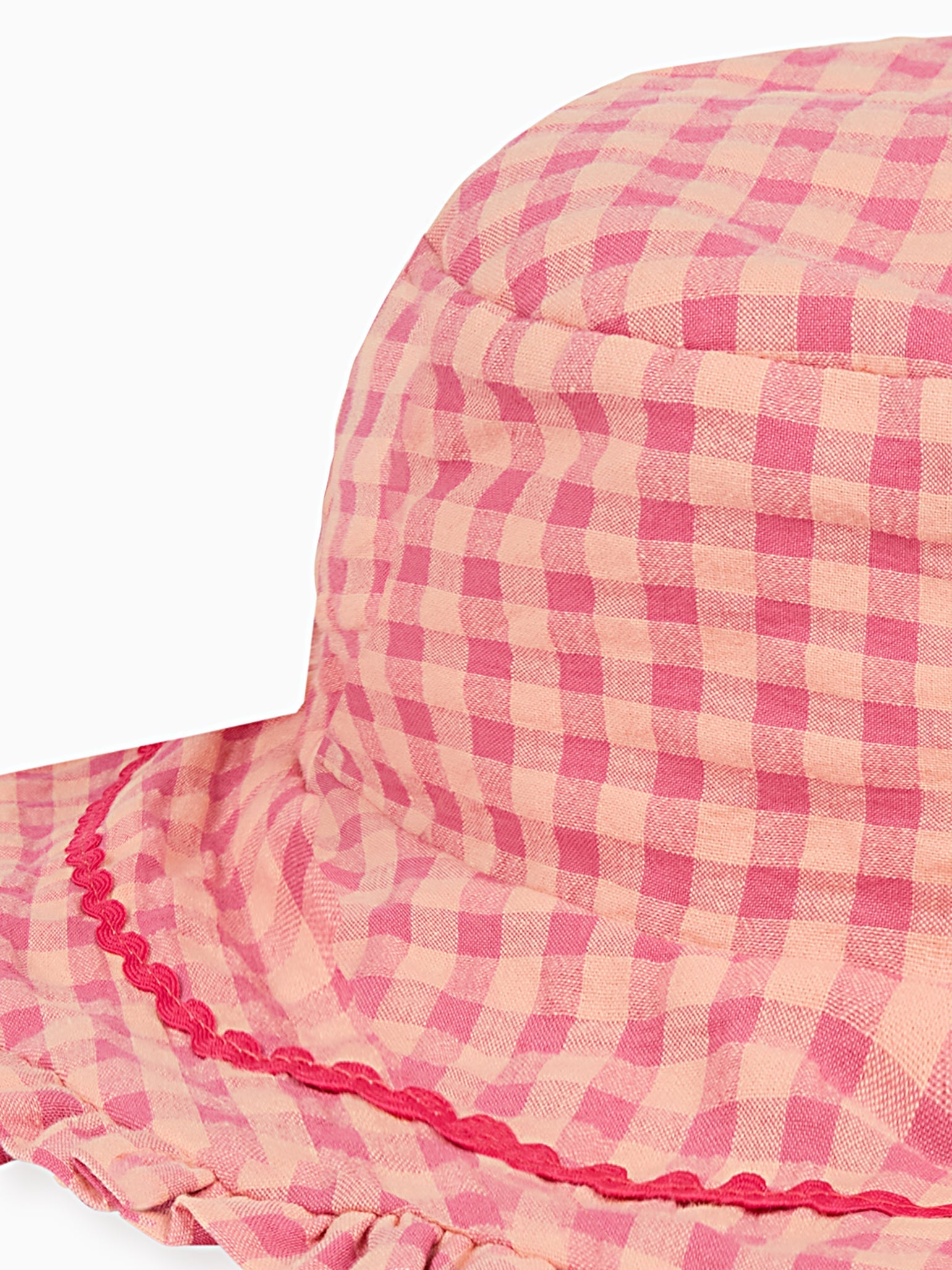 Pink Gingham Emilia Cotton Girl Hat