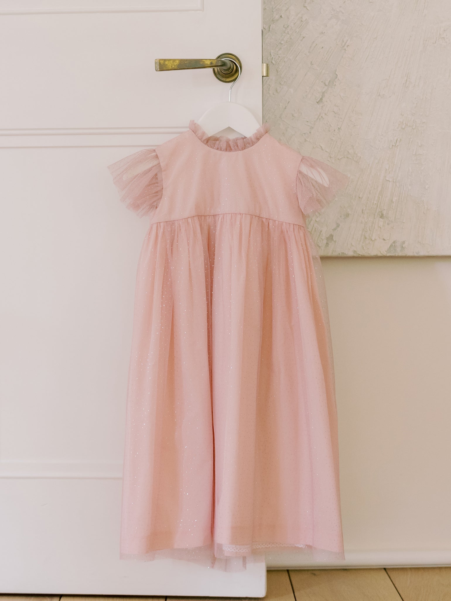 Dusty Pink Estrella Tulle Girl Empire Dress