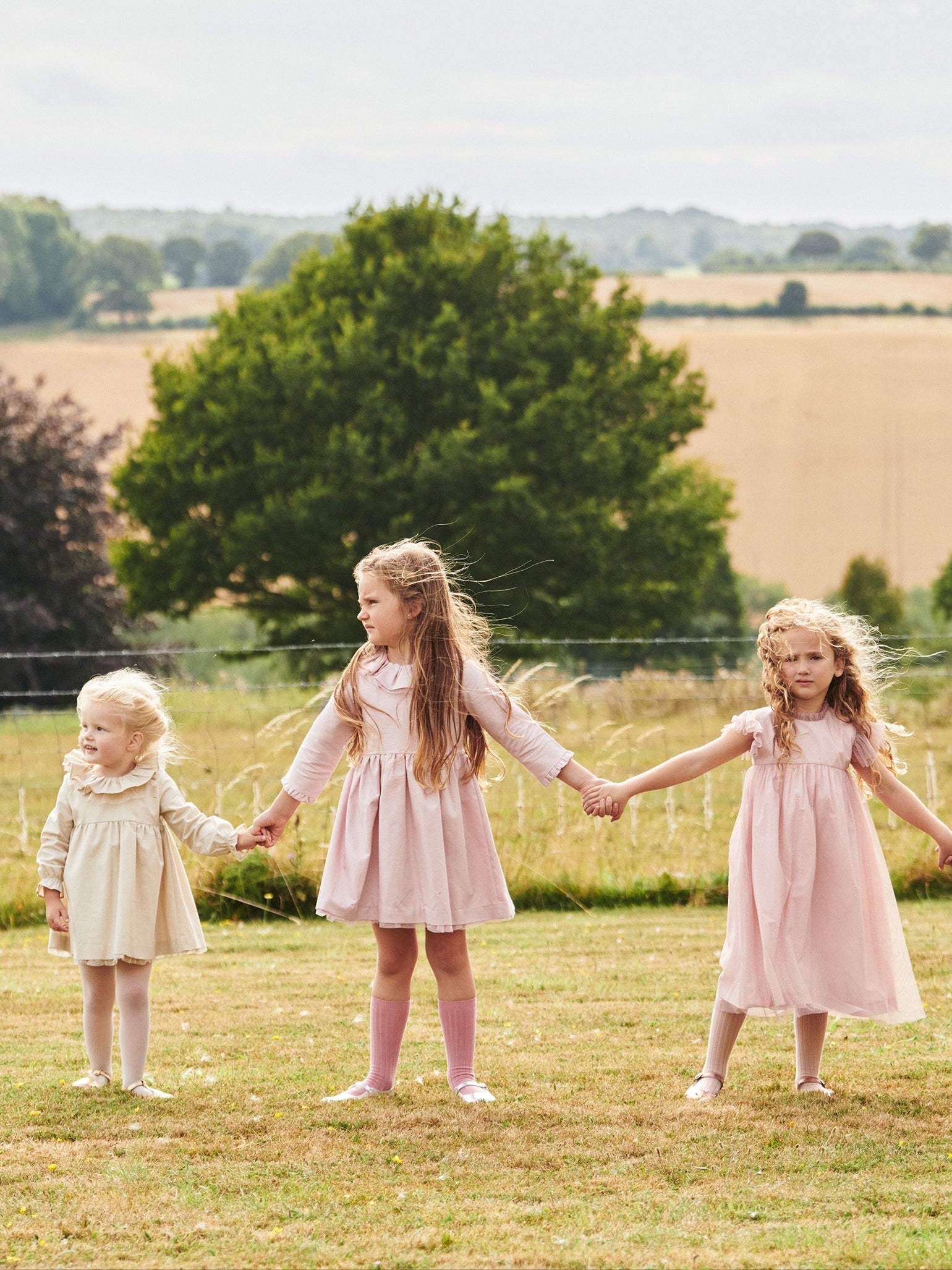 Dusty Pink Estrella Tulle Girl Empire Dress