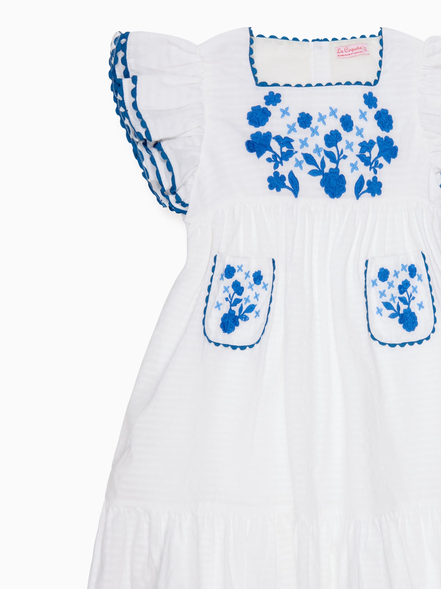 White Evelyn Embroidered Girl Dress