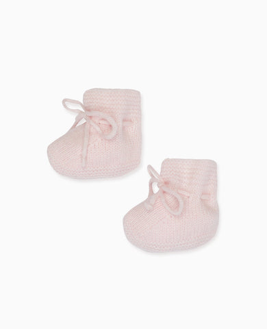 Pink Evita Cashmere Baby Girl Booties