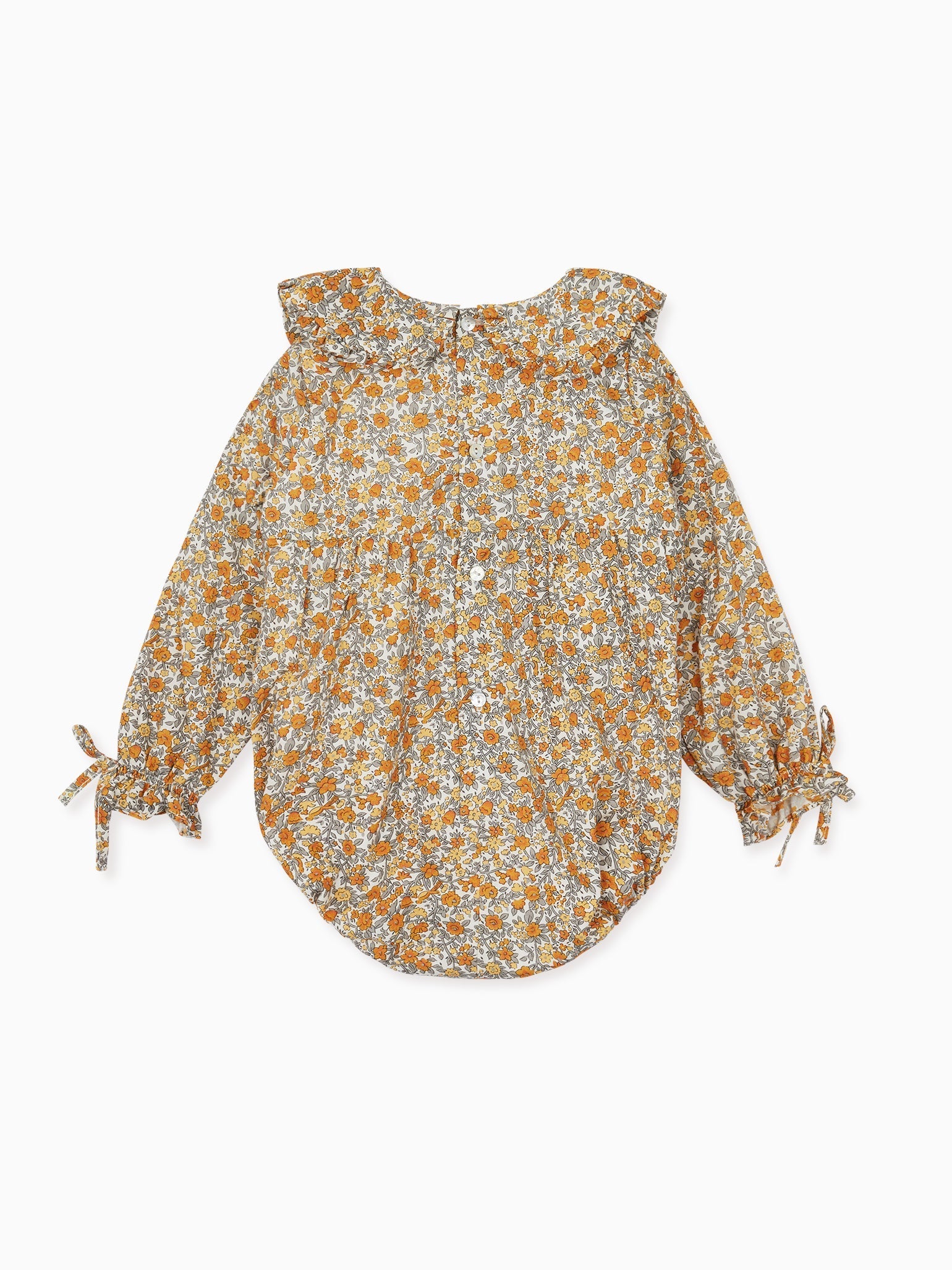 Yellow Floral Fabiana Baby Girl Romper
