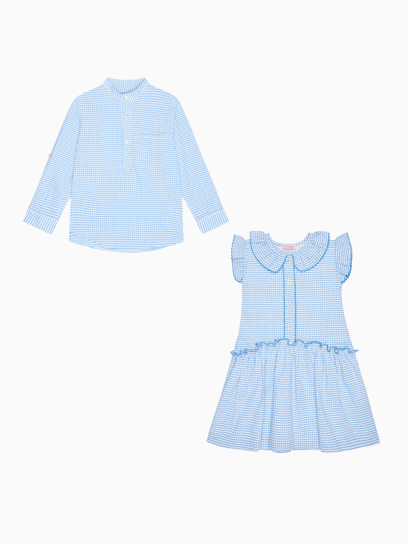 Fabiola Girl Dress & Mateo Boy Shirt Outfit Bundle