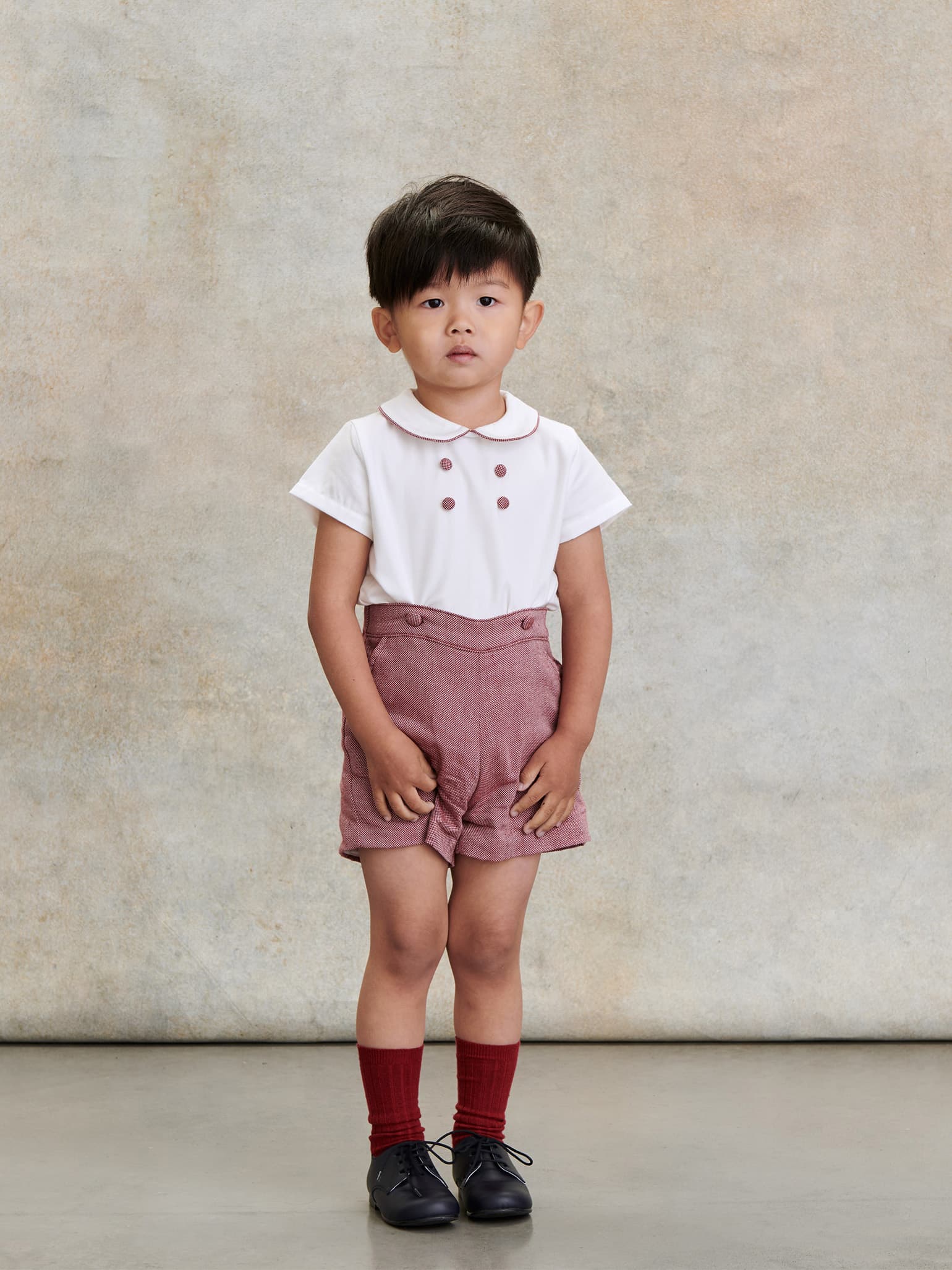 Burgundy Fantino Baby Boy Set