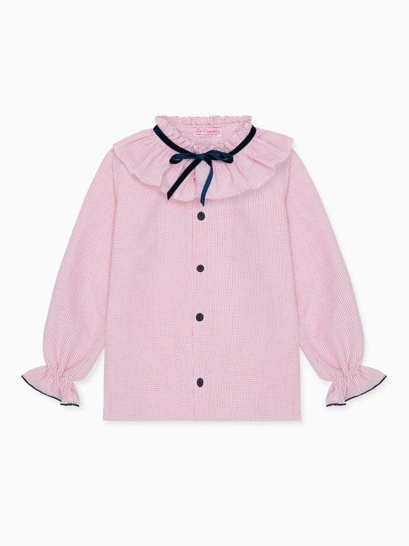 Red Check Felixa Girl Long Sleeve Shirt