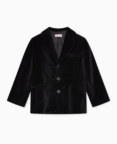 Black Fiesta Velvet Boy Jacket