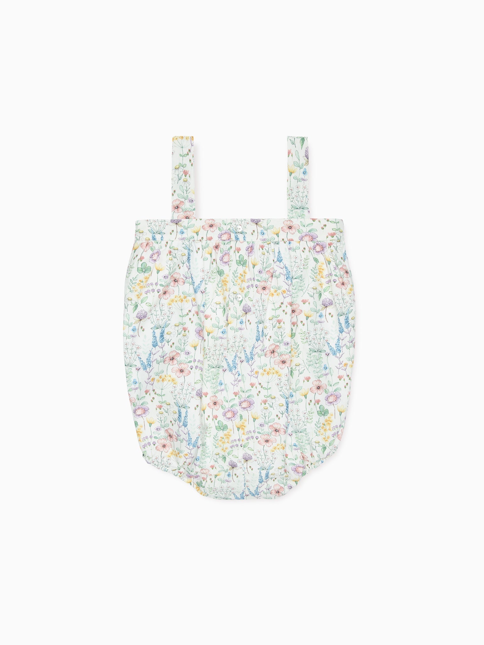 Ivory Floral Filada Baby Girl Romper Dungarees