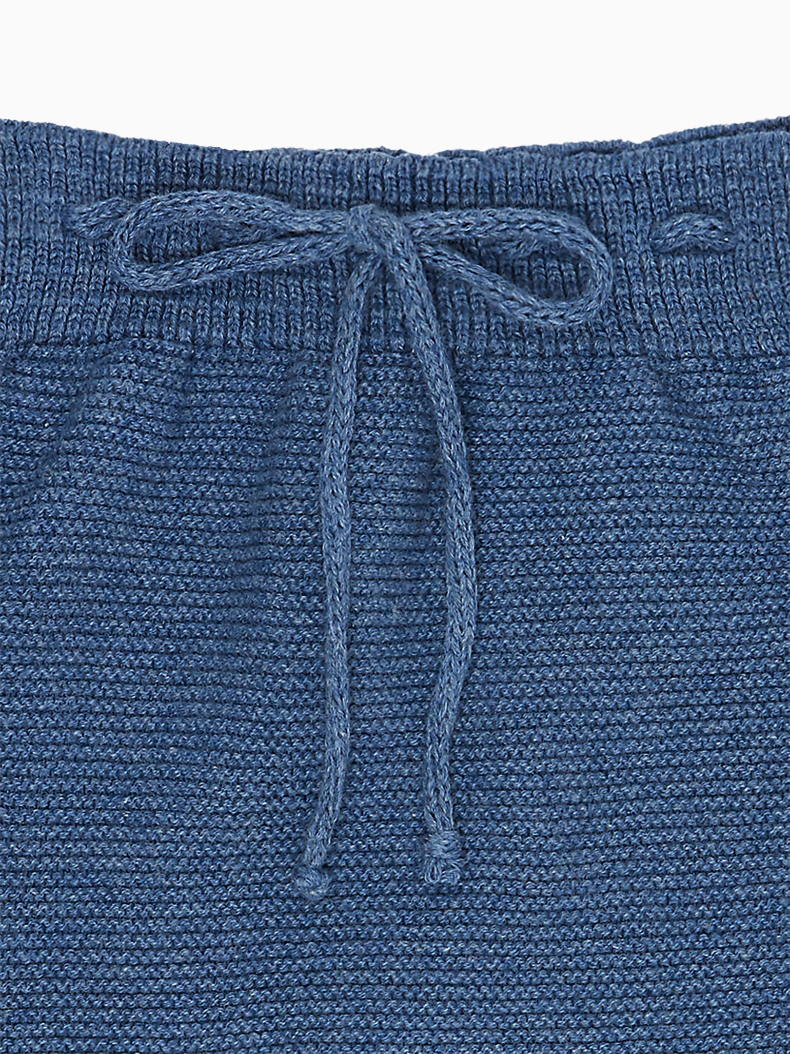 Dark Blue Fino Cotton Baby Knitted Trousers