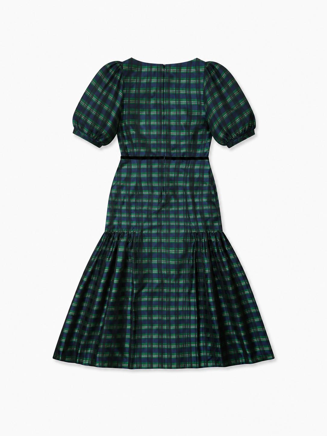 Navy Check Flavia Women Long Dress
