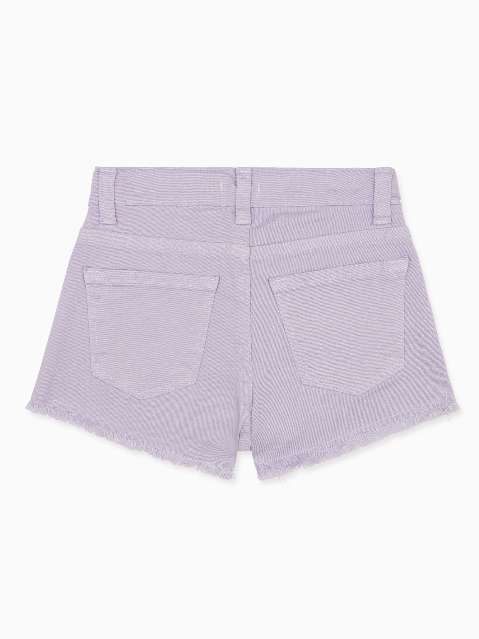 Lilac Fleca Girl Cotton Shorts