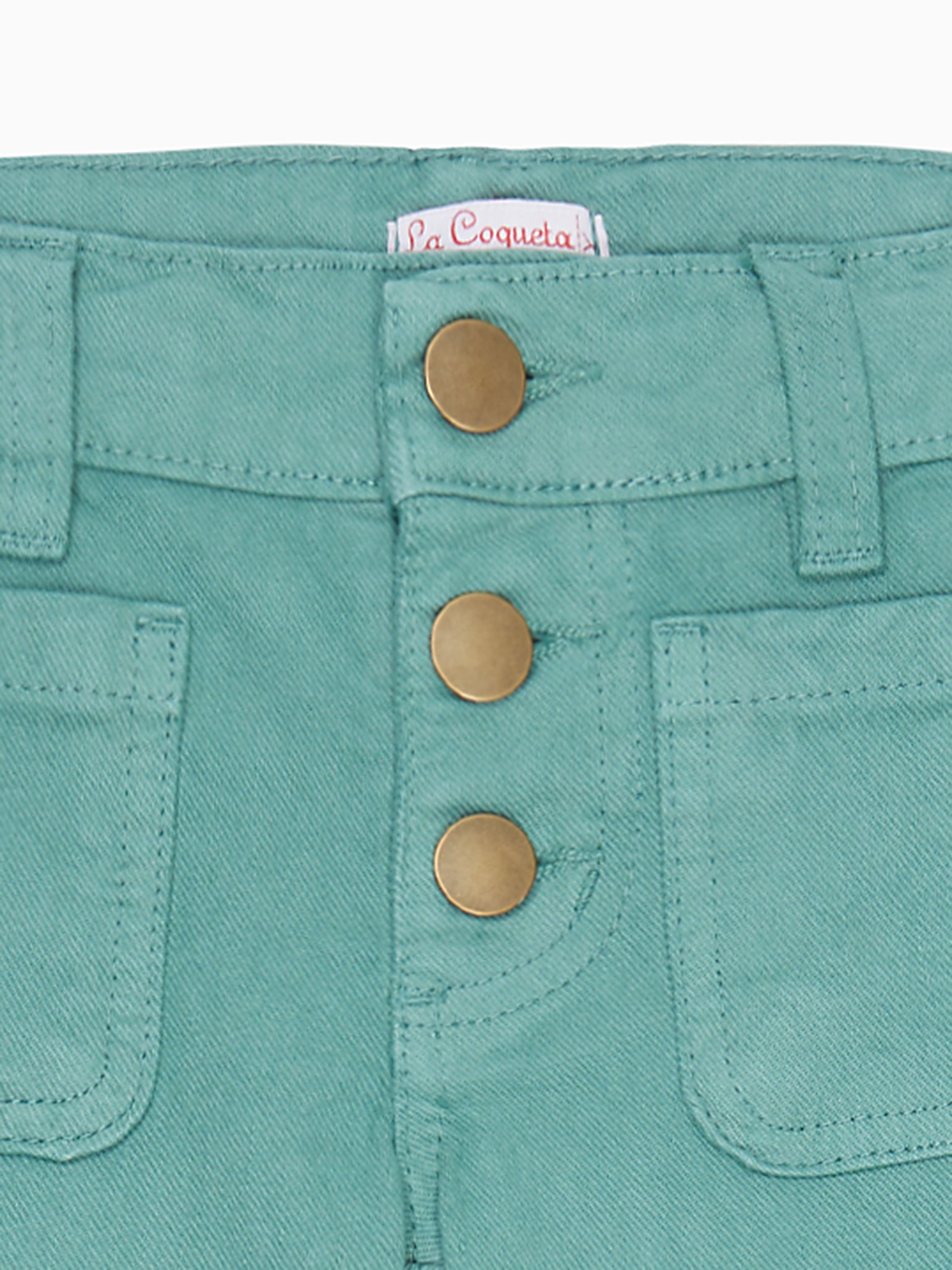 Sage Green Fleca Girl Trousers