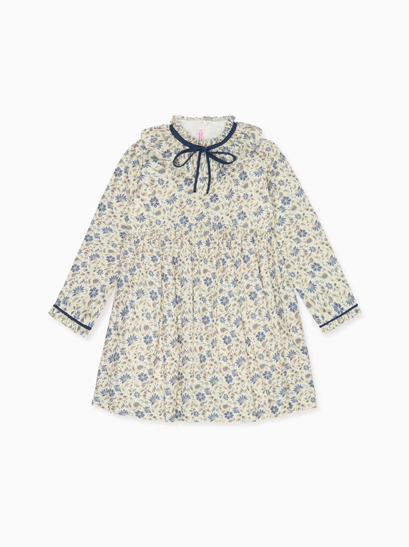 Blue Floral Flora Girl Dress