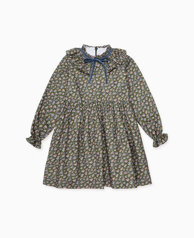 Green Floral Flora Girl Dress