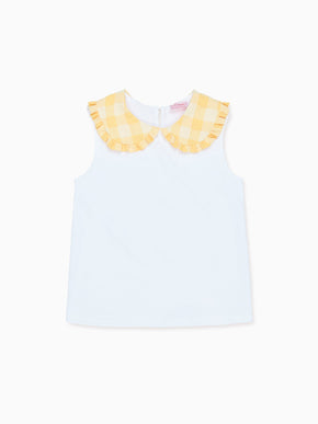 Yellow Gingham Florentina Girl Top