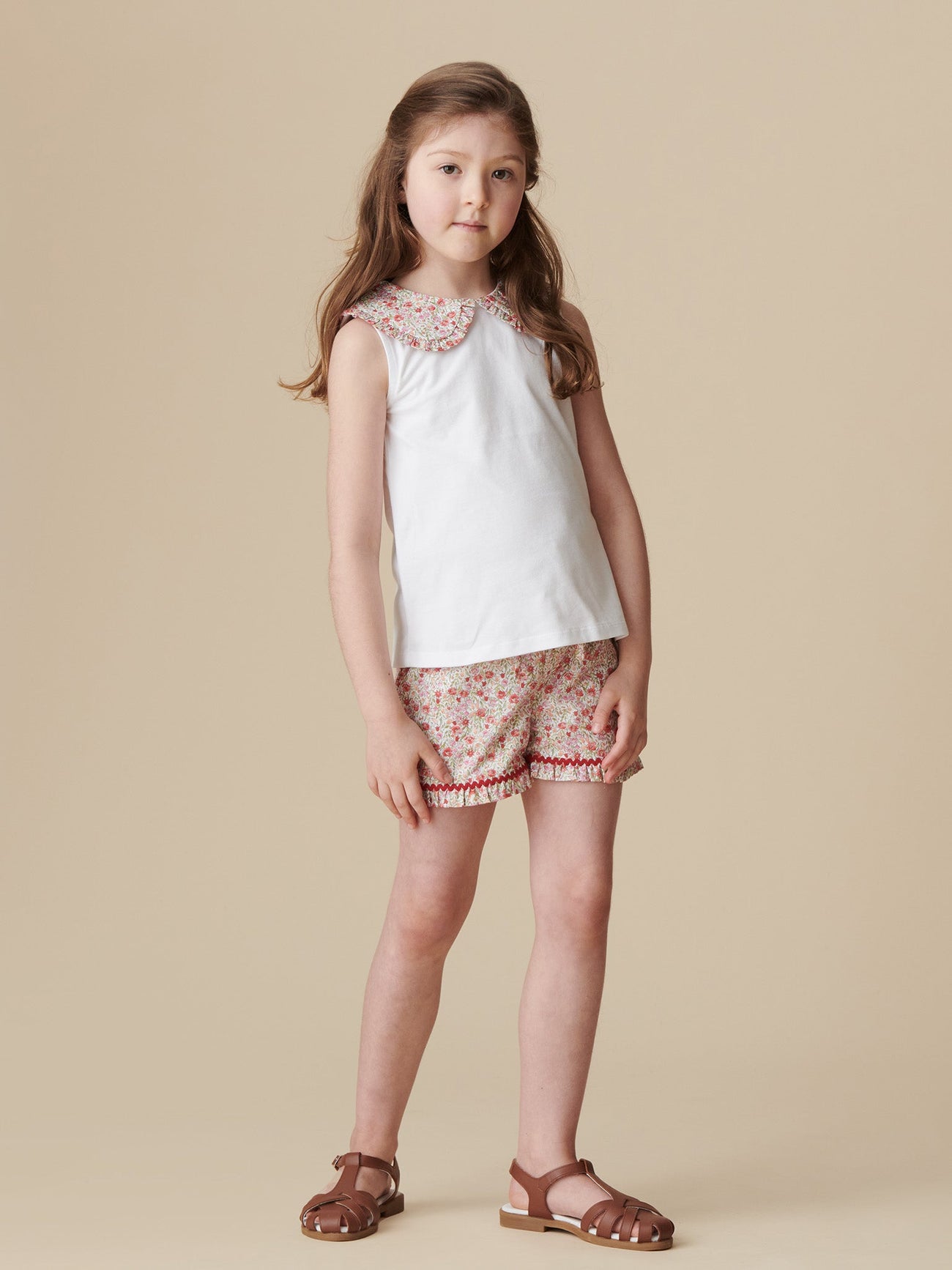Red Floral Florentina Girl Top